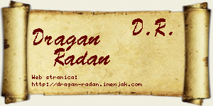 Dragan Radan vizit kartica